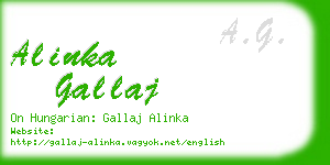 alinka gallaj business card